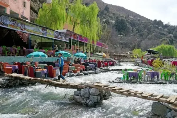 River terraces in the green Ourika Valley