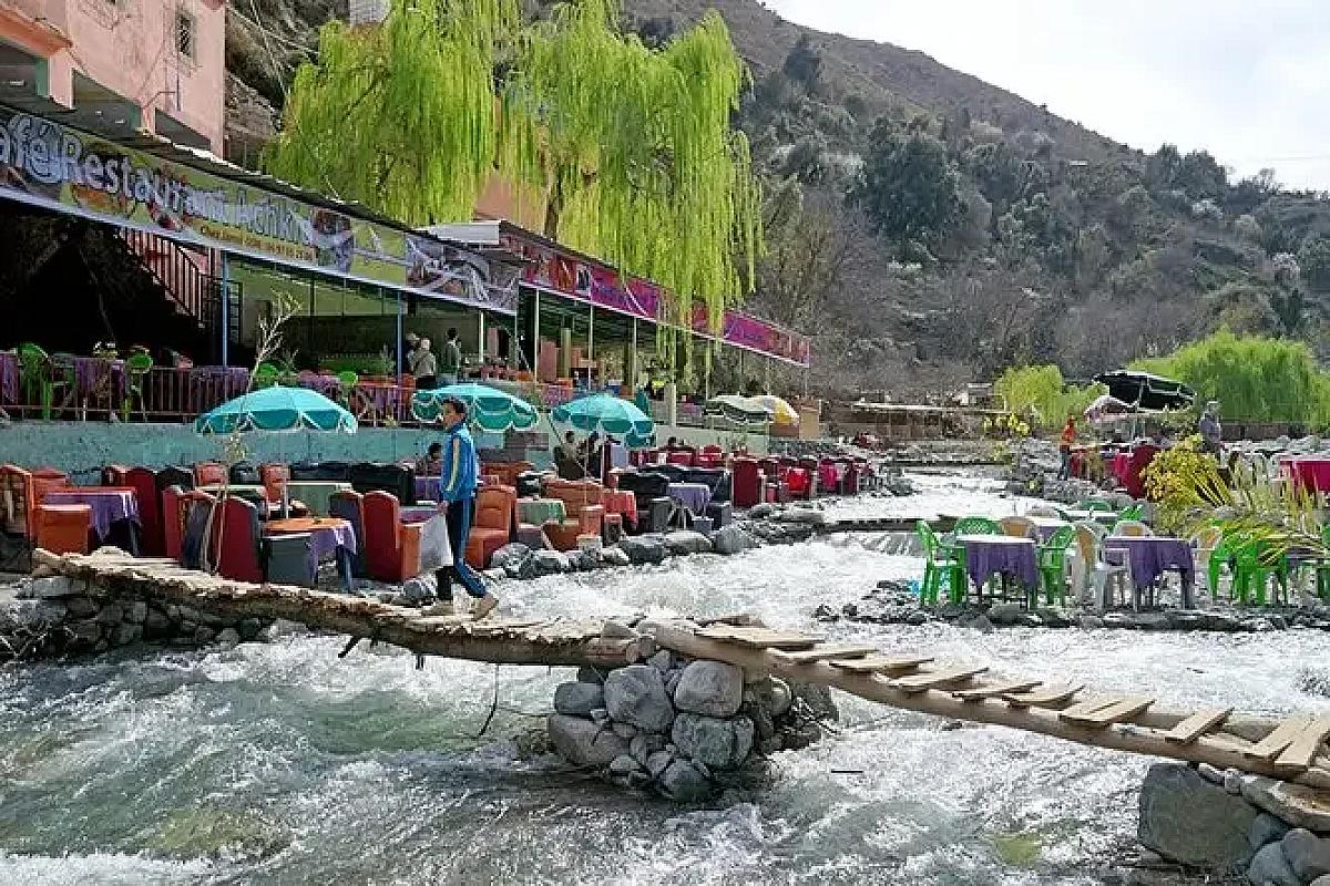 River terraces in the green Ourika Valley