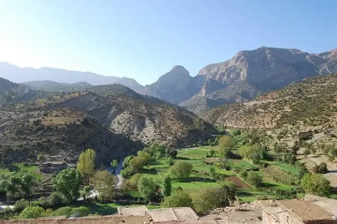 Green valley in the Middle Atlas mountains near Fes