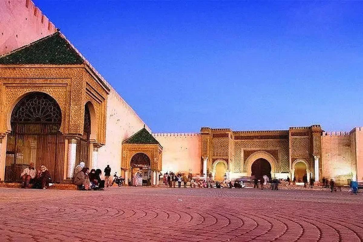 Bab Mansour gate on the main square of Meknes