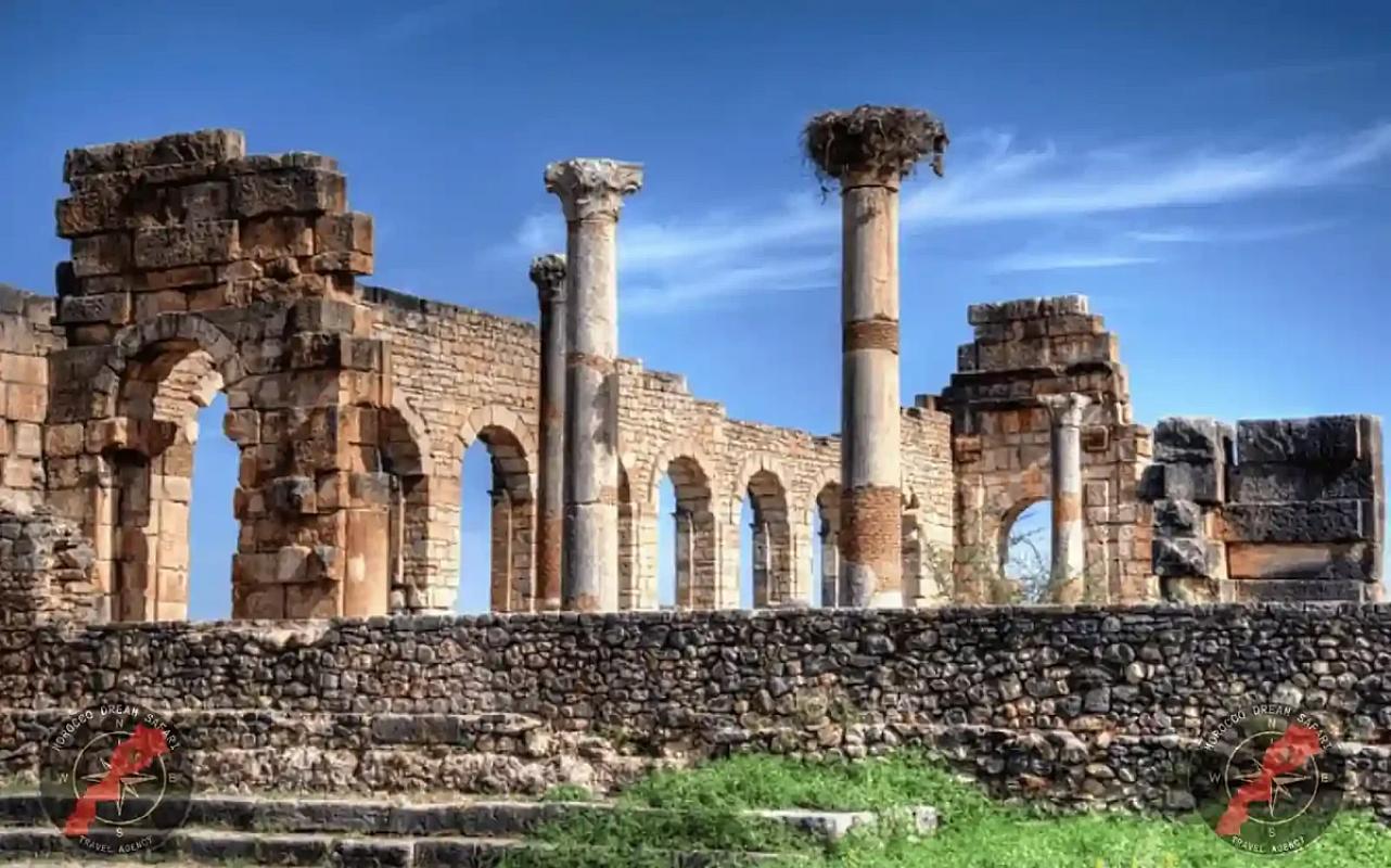 Roman basilica ruins at Volubilis