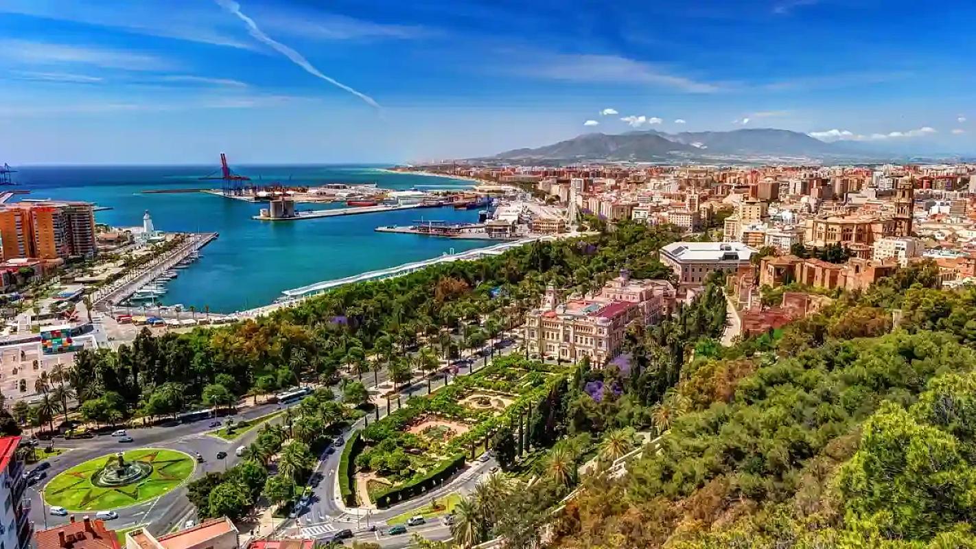 Panorama of the Malaga coastline